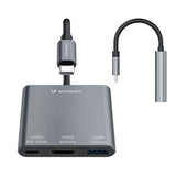 Wozinsky WHCH-01 USB 3.2 Gen 2 (3.1 Gen 2) Type-C 10000 Mbit/s Grå