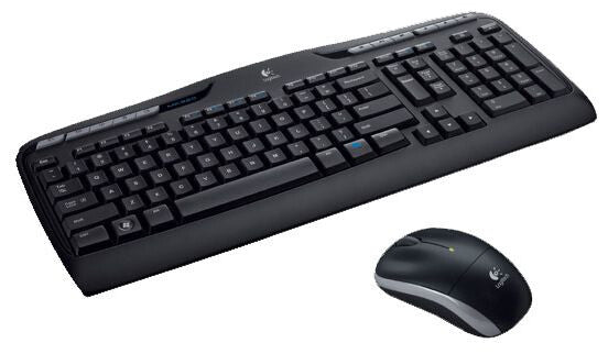 Logitech Wireless Combo MK330 tastatur Mus inkluderet Kontor USB QWERTZ Tysk Sort