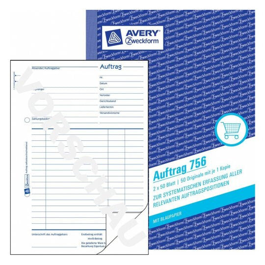 Avery 756 administrationsbog Blå, Hvid