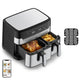 Tefal Dual Easy Fry & Grill EY905D Dobbelt 8,3 L Enkeltstående 2700 W Varmluftsteger Rustfrit stål