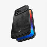 Spigen Enzo Aramid T (MagFit) mobiltelefon etui 17,5 cm (6.9") Cover Sort, Sølv