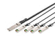 Digitus DN-81321 InfiniBand og fiberoptisk kabel 1 m QSFP+ 4x SFP+ Sort