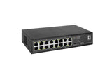 LevelOne GES-2216 netværksswitch Administreret L2 Gigabit Ethernet (10/100/1000) Sort