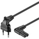 Goobay CEE 7/16 - IEC-60320-C7 Sort 0,75 m CEE7/16 C7 forbinder