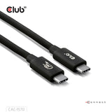 CLUB3D CAC-1570 USB-kabel USB4 Gen 2x2 1,2 m USB C 80 Gbit/sek. 240 W Sort