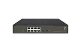 LevelOne GES-2110P netværksswitch Administreret L2 Gigabit Ethernet (10/100/1000) Strøm over Ethernet (PoE) Sort