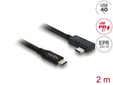 DeLOCK 81711 USB-kabel USB4 Gen 3x2 2 m USB C 40 Gbit/sek. 240 W Sort
