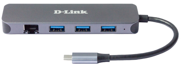 D-Link DUB-2334 dockingstation Ledningsført USB Type-C Grå