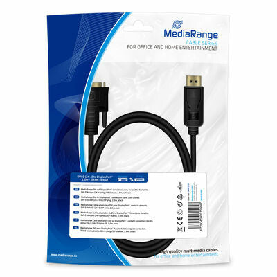 MediaRange MRCS131 videokabel adapter 2 m DisplayPort DVI-D Sort