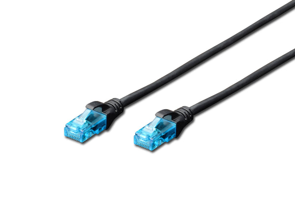 Digitus DK-1512-010/BL netværkskabel Sort 1 m Cat5e U/UTP (UTP)