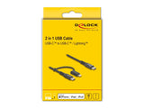 DeLOCK 81170 USB-kabel USB 2.0 1 m USB C USB C/Lightning 60 W Sort