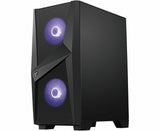 MSI MAG Forge 100M Midi Tower Sort, Transparent
