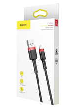 Baseus CALKLF-B19 kabel til mobiltelefon Sort, Rød 1 m USB A Lightning