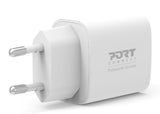 Port Designs 900031EU oplader til mobil enhed Universel Hvid Vekselstrøm Hurtig opladning Indendørs