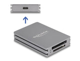 DeLOCK 91011 kortlæser USB 3.2 Gen 2 (3.1 Gen 2) Type-C Grå