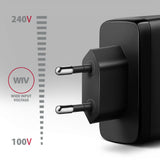 Axagon ACU-DPQ100 oplader til mobil enhed Mobil computer, Mobiltelefon, Netbook, Laptop, Smartphone, SmartWatch, Tablet, Universel Sort Vekselstrøm Hurtig opladning Indendørs