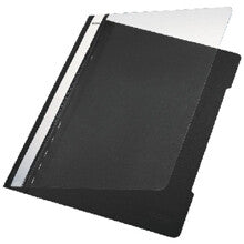 Leitz Standard Plastic File Black A4 PVC (25) omslag til rapport Sort