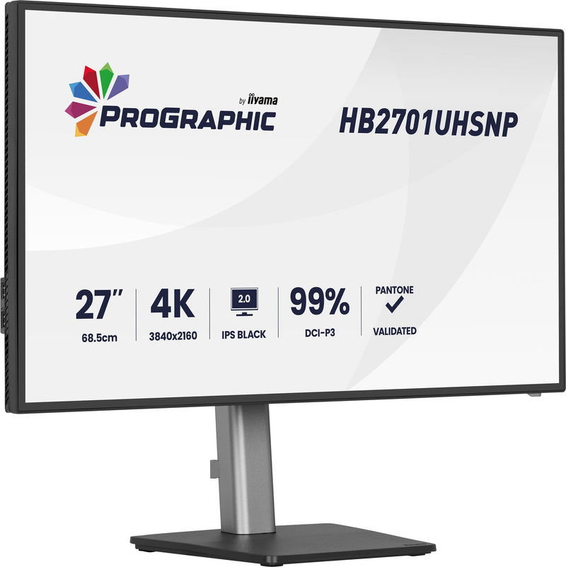 iiyama PROGRAPHIC HB2701UHSNP-B1 computerskærm 68,6 cm (27") 3840 x 2160 pixel 4K Ultra HD LCD Sort