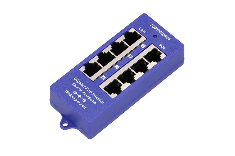 Extralink POE INJECTOR 4 PORT GIGABIT - 1 Gbps - 4-Port Gigabit Ethernet 48 V