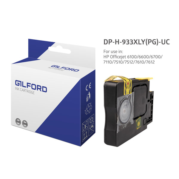Gilford DP-H-933XLY(PG)-UC blækpatron 1 stk Kompatibel Højt (XL) udbytte Gul