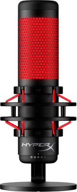 HyperX QuadCast - USB-mikrofon (sort-rød) – rød indikator