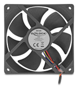 DeLOCK 67297 Computerkølesystem Computerkabinet Ventilator 9,2 cm Sort 1 stk