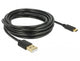 DeLOCK 83669 USB-kabel USB 2.0 4 m USB A USB C 0,48 Gbit/sek. Sort