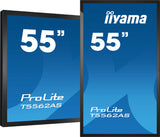 iiyama T5562AS-B1 skilte display Interaktivt fladpanel 138,7 cm (54.6") VA 500 cd/m² 4K Ultra HD Sort Berøringsskærm Indbygget processer Android 8.0 24/7
