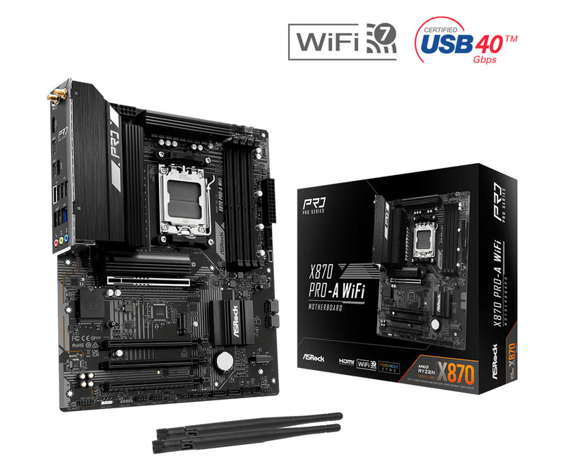 Asrock X870 Pro-A WiFi AMD X870 Sokkel AM5 ATX