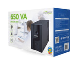 Gembird UPS-PC-652A UPS-enhed Interaktivt indgangsstik 0,65 kVA 390 W 3 AC stikkontakt(er)