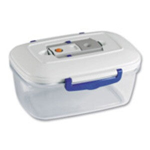 Magic Vac ACO1092 enhed til madopbevaring Rektangulær Kasse 1,5 L Transparent, Hvid 1 stk