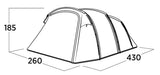 Easy Camp Hamra 4 Blå Tunneltelt