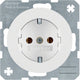 Hager 47432089 stikkontakt Type F Hvid