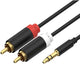 shiverpeaks FL31-34155 lydkabel 1,5 m 3.5mm 2 x RCA Sort