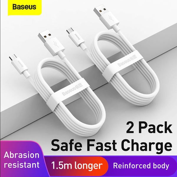 Baseus TZCAMZJ-02 USB-kabel 1,5 m USB A Micro-USB B 0,48 Gbit/sek. Hvid