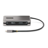 StarTech.com DKT31CDHPD3 dockingstation Ledningsført USB 3.2 Gen 2 (3.1 Gen 2) Type-C Grå