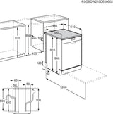 Electrolux ESA42110SW Fritstående 9 kuverter