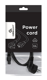 Gembird PC-186-ML12-0.5M el-ledning Sort 0,5 m CEE 7/7 C5 forbinder