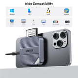 UNITEK S1244BGY01 kortlæser USB 3.2 Gen 1 (3.1 Gen 1) Type-C Mørkegrå