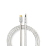Nedis CCTB65940AL10 lydkabel 1 m USB C 3.5mm Aluminium