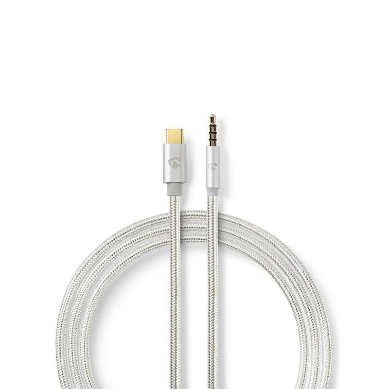 Nedis CCTB65940AL10 lydkabel 1 m USB C 3.5mm Aluminium
