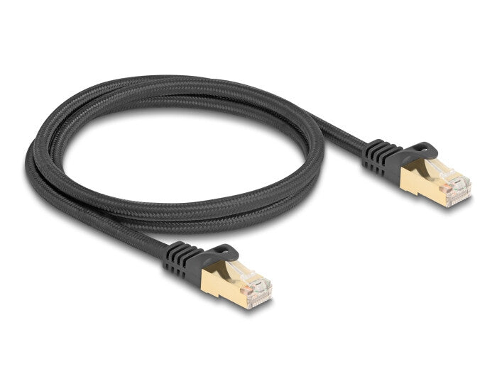 DeLOCK 80317 netværkskabel Sort 1 m Cat6a S/FTP (S-STP)