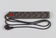 REV 512380555 overspændingsbeskytter Sort 6 AC stikkontakt(er) 250 V 1,4 m