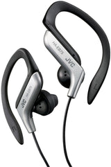 JVC HA-EB75 Hovedtelefoner Ledningsført Ørekrog, I ørerne Sport Sort, Sølv