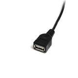 StarTech.com USBMUSBFM1 USB-kabel 0,3 m USB A Mini-USB B 0,48 Gbit/sek. Sort
