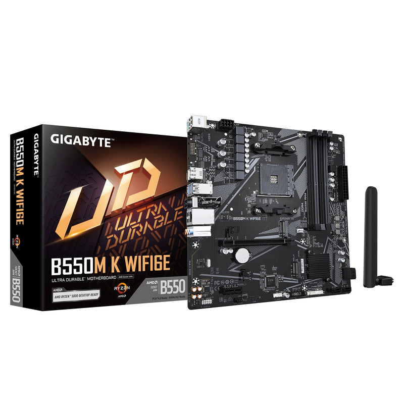 GIGABYTE B550M K WIFI6E AMD B550 Stik AM4 micro ATX