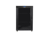 Lanberg FF01-8022-12BL stativ 22U Fritstående reol Sort