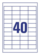Avery 4780-65 selvklæbende etiket Rektandel Permanent Hvid 2600 stk