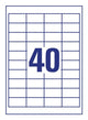 Avery 4780-65 selvklæbende etiket Rektandel Permanent Hvid 2600 stk