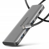 Axagon HMC-5H USB-C 3.2 Gen 1 hub 3x USB-A 4K HDMI PD 100W - Silber Ledningsført USB 3.2 Gen 1 (3.1 Gen 1) Type-C Sølv